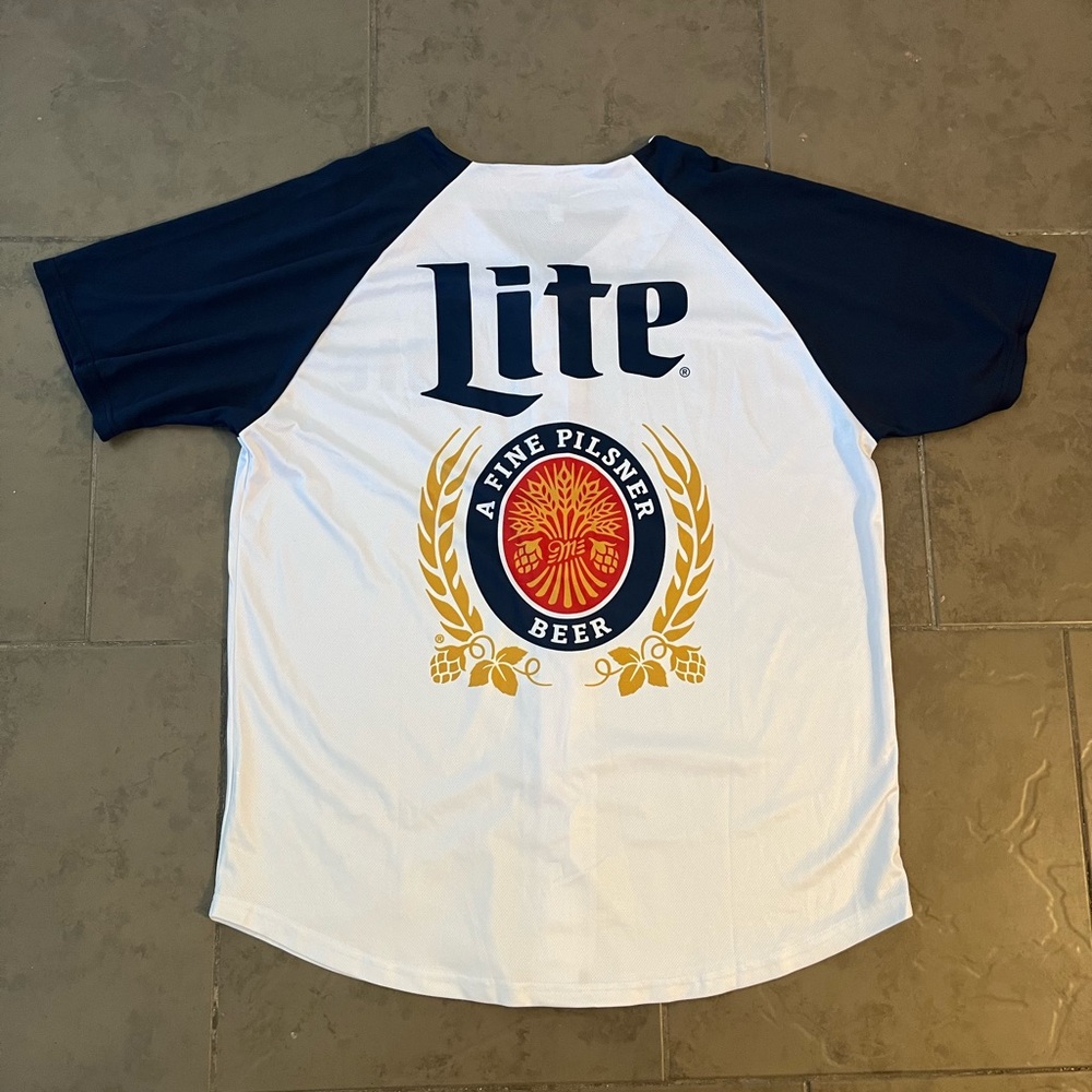Miller lite button up jersey